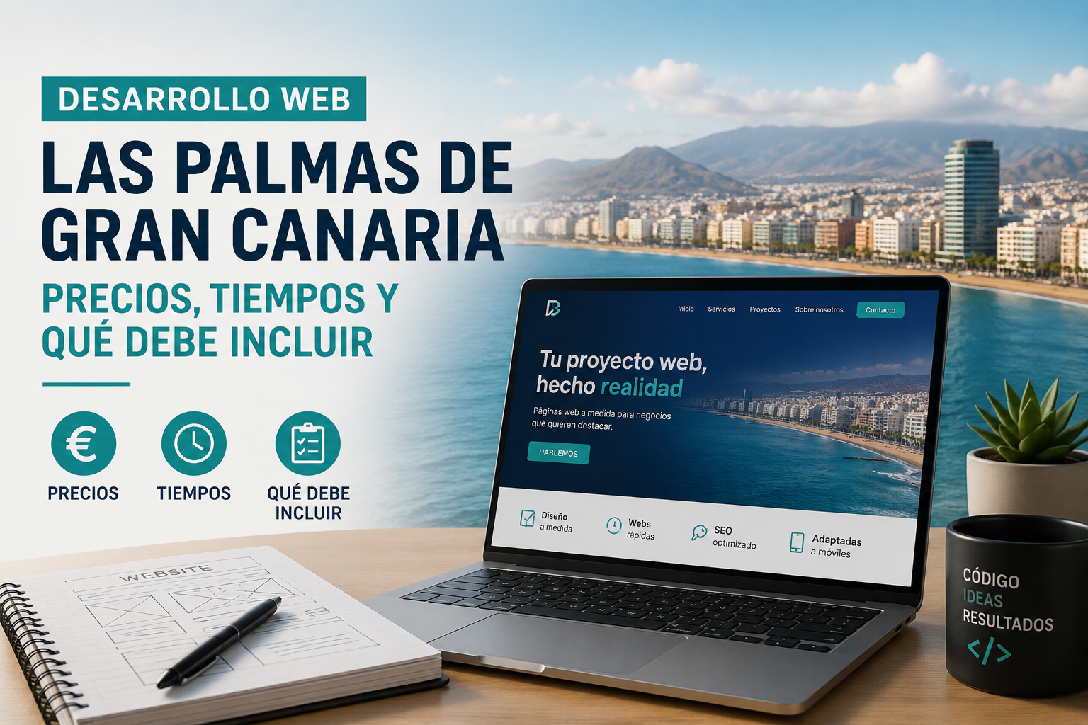 Desarrollo web en Las Palmas de Gran Canaria: precios, tiempos y qué debe incluir