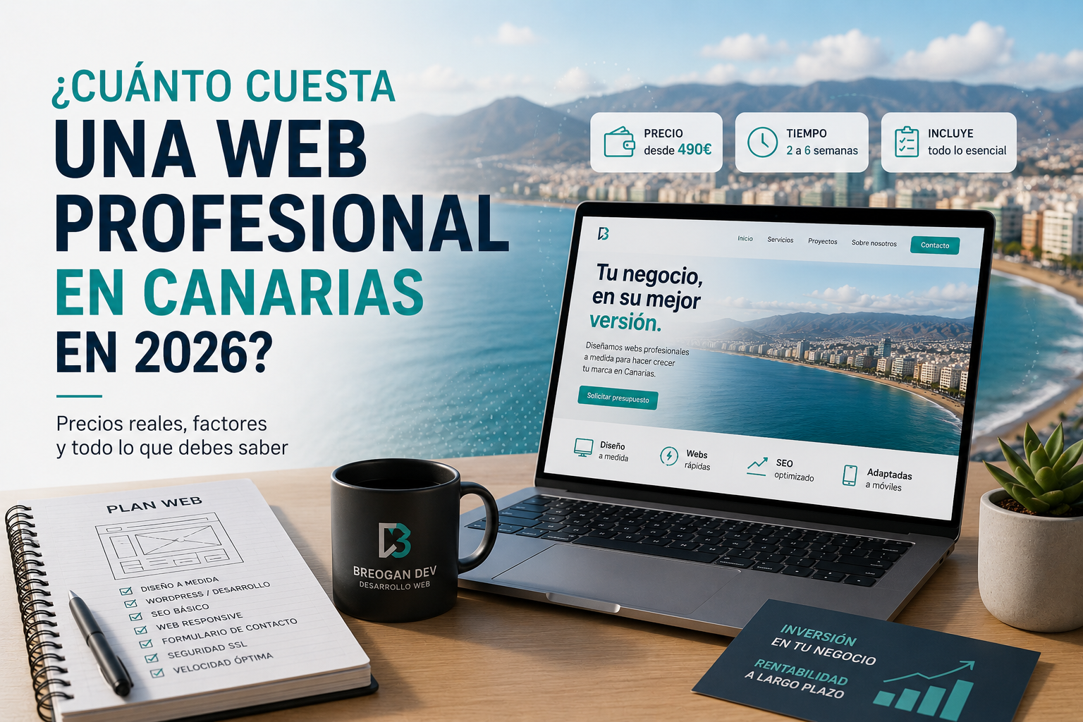 Cuánto cuesta una web profesional en Canarias en 2026